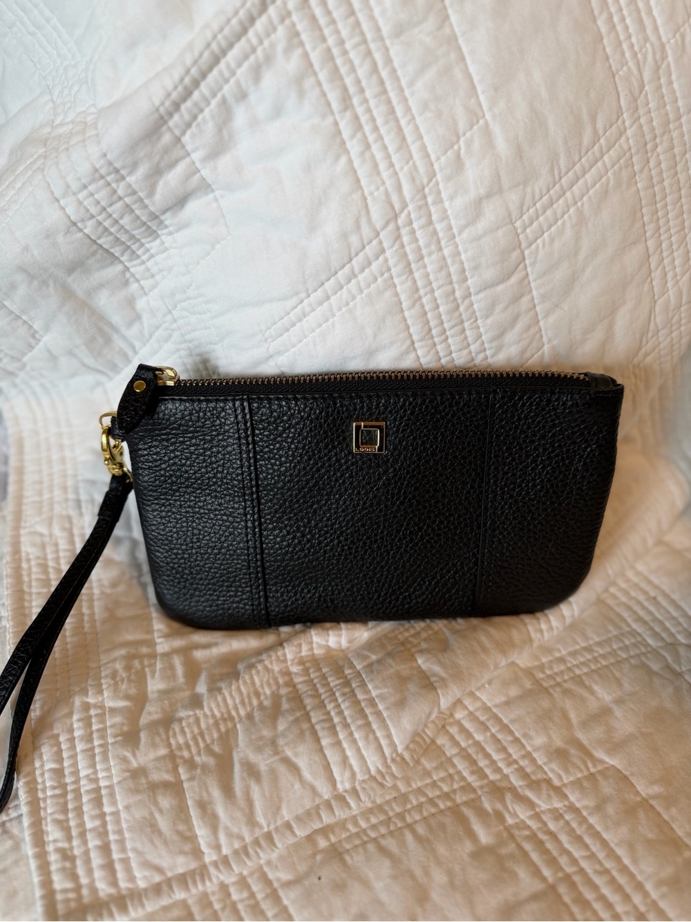 LODIS NWOT Black Pebbled Leather Wristlet and Wallet Set 8x5 - Picture 6 of 10